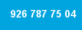 926 787 75 04 926 787 75 04